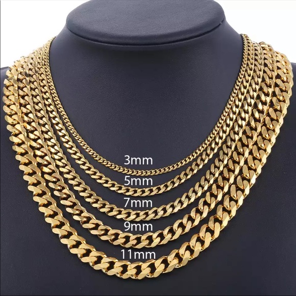 Other - New 7mm stainless steel Gold tone Chain
